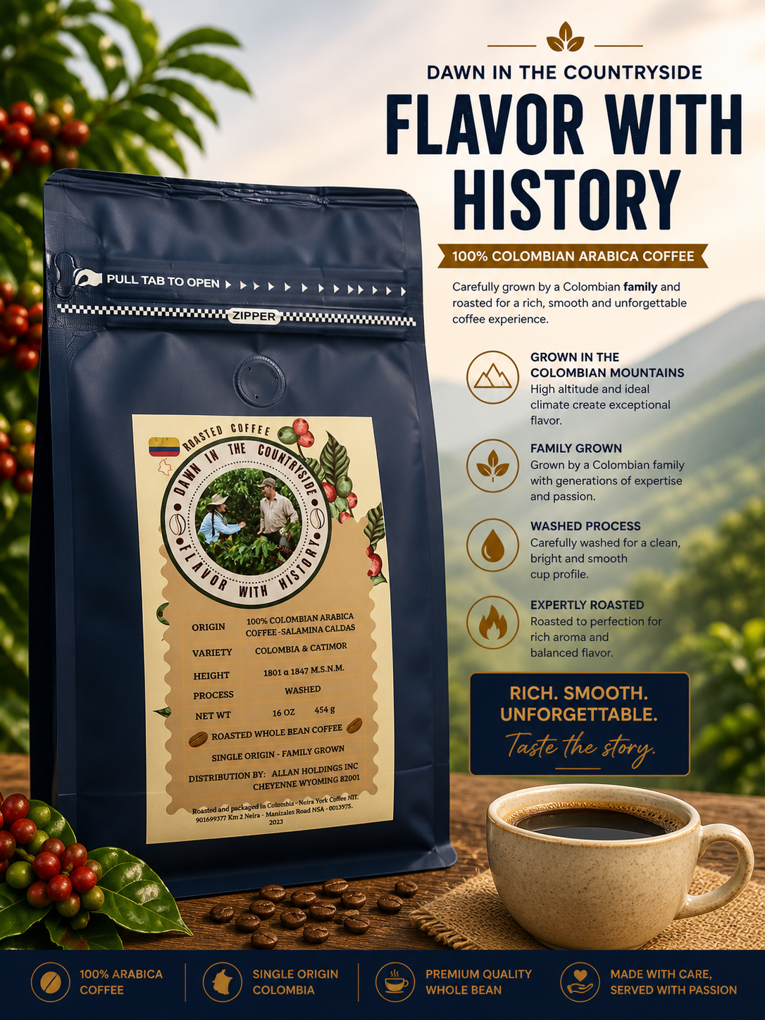Colombia & Catimor Washed 16oz